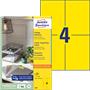 Label, 105x148 mm, colorful, AVERY ZWECKFORM, yellow, 400 label/pack